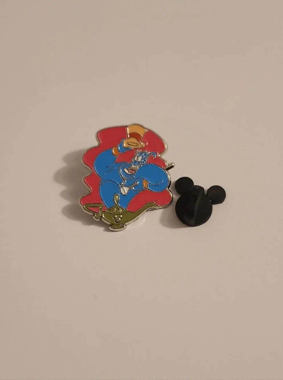 Disney Genie From Aladdin Dancing Pink Background Pin 👓